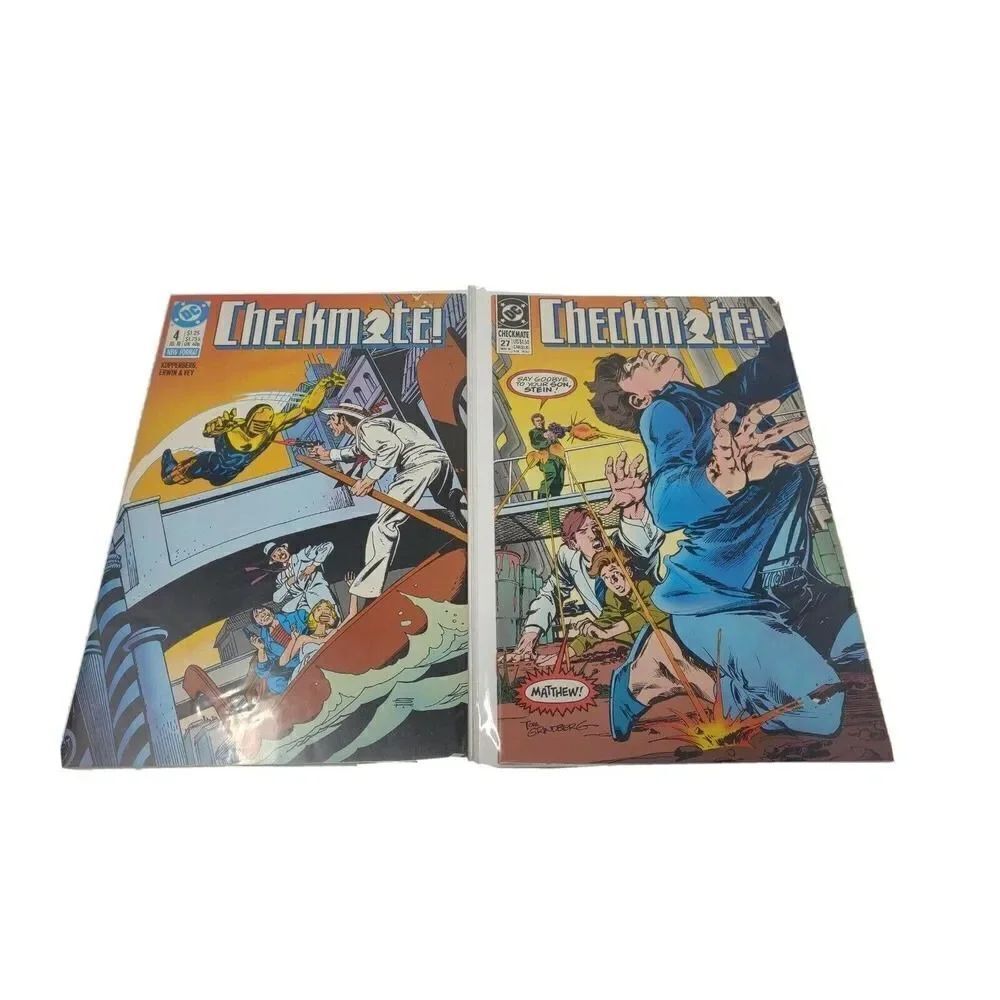 DC Comics Checkmate Comic Lot Issues 4 And 27 July 1988 and May 1990 Vintage
